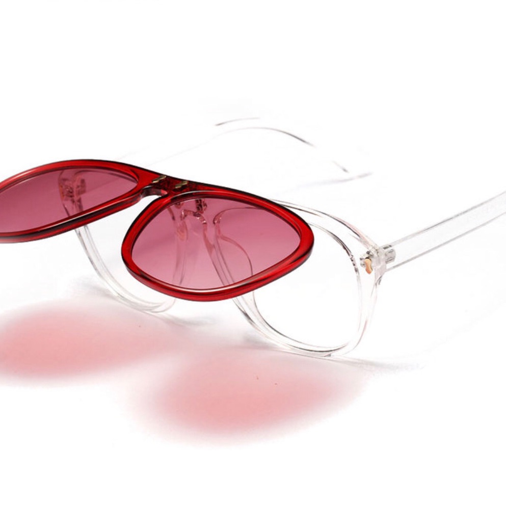 New Double Flip Retro Big Frame Sun Glasses